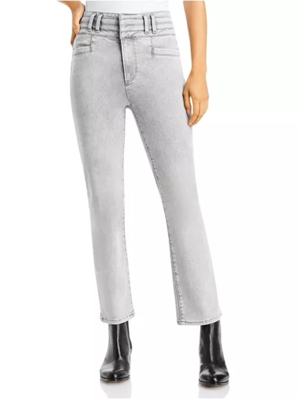 Paige Ultra High Rise Cindy Grey Meadow Denim Jeans 27” Inseam Womens Size 29